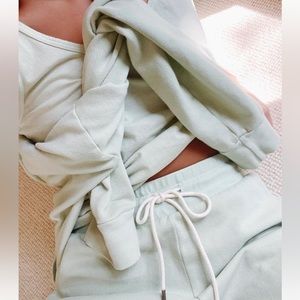 RARE Mate The Label Organic Cotton Joggers in Mint Green Color